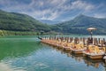 Lake Caldaro or Kalterer See,South Tirol,Italy Royalty Free Stock Photo