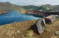 Lake in Caldera volcano Ksudach. South Kamchatka Nature Park.