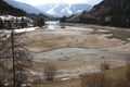 Lake Called Lago Valdaora in Italian Language in Puster Valley i