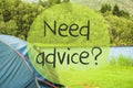 Lake Camping, Text Need Advice, Beautiful Nature Royalty Free Stock Photo