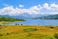 Lake Campotosto in summer Royalty Free Stock Photo