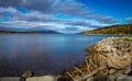 Lake in Cape Breton Island in fall Royalty Free Stock Photo