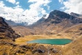 Lake at the Huaytapallana mountain range in Huancayo, Peru Royalty Free Stock Photo