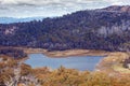 Lake Catani viewed from the Monolith Lookout, Mt. Buffalo Royalty Free Stock Photo