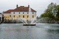 Lake in centre of Tapolca town. Tapolca is a small town in Hungary, close to Lake Balaton. Royalty Free Stock Photo