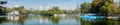 The lake at Chapultepec Park in Mexico City Royalty Free Stock Photo