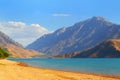 Lake Charvak.Uzbekistan.The mountainous landscape. Royalty Free Stock Photo