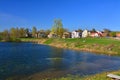 Lake Chernoye in Priory Garden. Gatchina. St. Petersburg, Russia Royalty Free Stock Photo