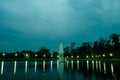 Lake in Chiangmai University at Evening Royalty Free Stock Photo