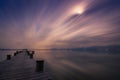 Lake Chiemsee at dusk Royalty Free Stock Photo