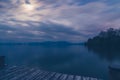 Lake Chiemsee at dusk Royalty Free Stock Photo