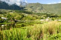 The lake at Cilaos on Reunion island Royalty Free Stock Photo