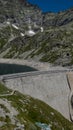 lake cingino dam in antrona valley Royalty Free Stock Photo