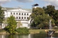 Lake in city center Lodz