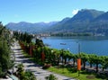 Lake and city of Lugano Royalty Free Stock Photo