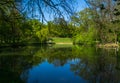 Lake in City park at Spring time Royalty Free Stock Photo