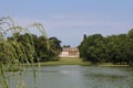 Lake with Classicist manor house in DÃÂ©g Royalty Free Stock Photo