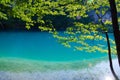 Lake with clear turquoise water, National park Plitvice Lakes, C Royalty Free Stock Photo