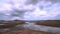 Lake with cloud sky