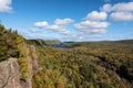 Lake of the Clouds with a dramatic sky, Porcupine Mountains, USA Royalty Free Stock Photo