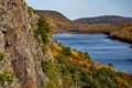 Lake of the Clouds in the Porcupine Mountains Wilderness in Michigan - taken during peak fall color season Royalty Free Stock Photo