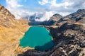 Lake at the Huaytapallana mountain range in Huancayo, Peru Royalty Free Stock Photo