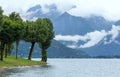 Lake Como (Italy) summer cloudy view Royalty Free Stock Photo