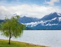 Lake Como (Italy) summer cloudy view Royalty Free Stock Photo
