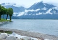 Lake Como (Italy) summer cloudy view Royalty Free Stock Photo