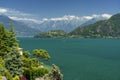 The lake of Como Lario at Musso, Italy Royalty Free Stock Photo