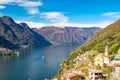 Lake Como, photographed from Pognana. Royalty Free Stock Photo