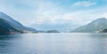 Lake Como summer panorama Italy Royalty Free Stock Photo