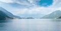 Lake Como summer panorama (Italy Royalty Free Stock Photo
