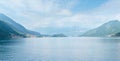 Lake Como summer panorama (Italy Royalty Free Stock Photo