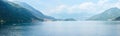 Lake Como summer panorama (Italy). Royalty Free Stock Photo
