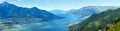 Lake Como summer panorama (Italy) Royalty Free Stock Photo