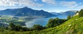 Lake Como summer panorama (Italy) Royalty Free Stock Photo