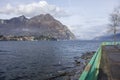 Lake Como view from city of Lecco, Italy. Royalty Free Stock Photo