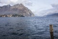 Lake Como view from city of Lecco, Italy. Royalty Free Stock Photo