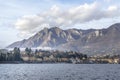Lake Como view from city of Lecco, Italy. Royalty Free Stock Photo