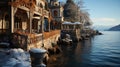 Lake Como in winter, Italy