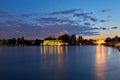 Lake of Constance, looking at the city, a hotel, the cathedral