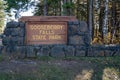 Lake County, Minnesota - October 20, 2019: Sign for Gooseberry Falls State Park, famous for the large waterfall and hiking trails