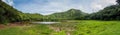 Lake in a crater of Maderas volcano on Ometepe island, Nicarag Royalty Free Stock Photo