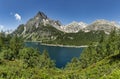 Lake of Devero in the valley, summer landscape Royalty Free Stock Photo