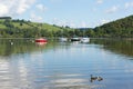 The Lake District beautiful English tourist destination Ullswater Cumbria North England in summer Royalty Free Stock Photo