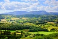 Lake District countryside and mountains view near Hawkshead village England uk Royalty Free Stock Photo