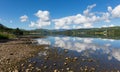 Lake District Cumbria England UK Ullswater blue sky beautiful still summer day with reflections