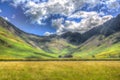 Lake District mountain view from Buttermere in hdr