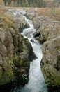 Waterfall on River Duddon at Birk`s Bridge, Dunnerdale, Lake District, Cumbria